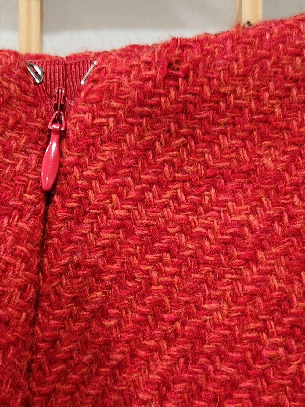 KORS Michael Kors Womens Classic Wool Skirt Red Sz 10 - Picture 5 of 8